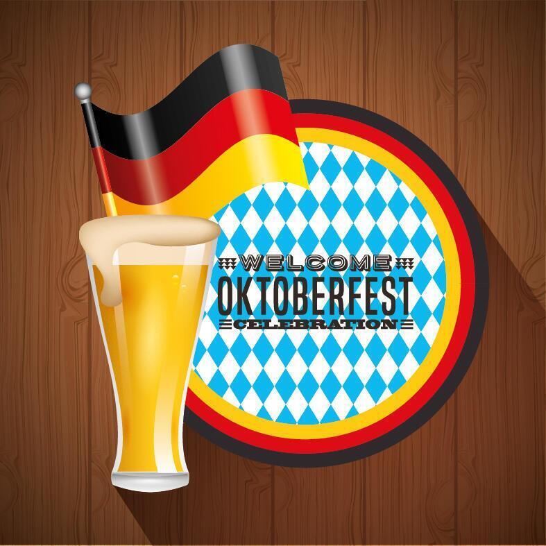 ilustração de celebração da oktoberfest, design do festival de cerveja vetor