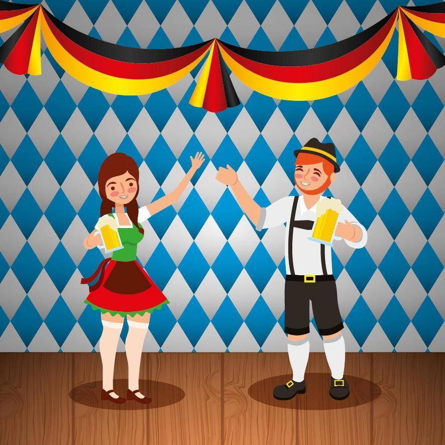 ilustração de celebração da oktoberfest, design do festival de cerveja vetor