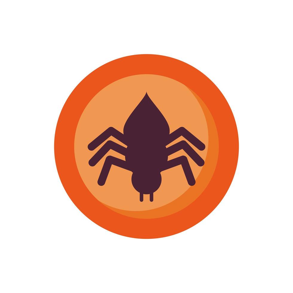 ícone de estilo simples de aranha de halloween vetor