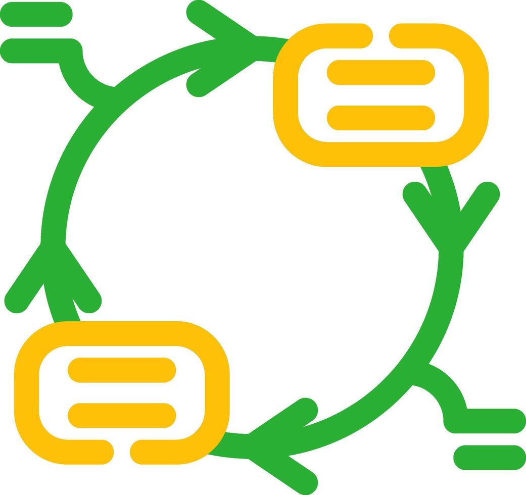 contínuo ciclo criativo ícone Projeto vetor