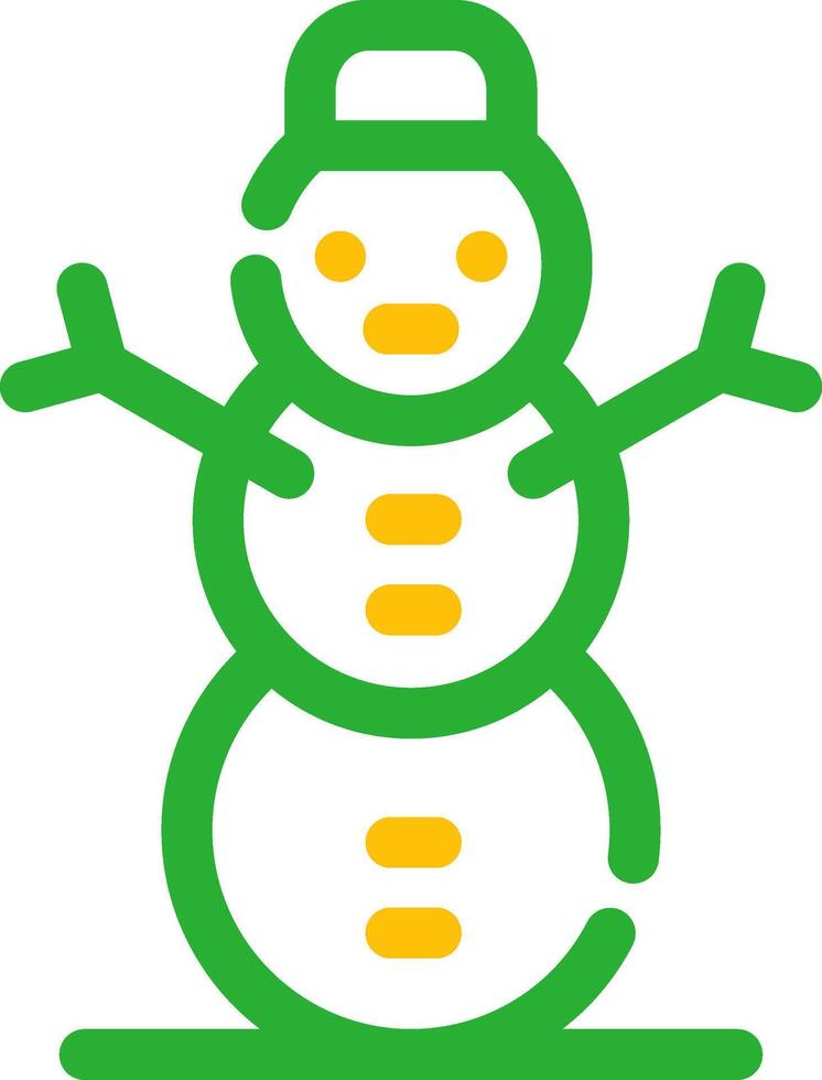 design de ícone criativo de boneco de neve vetor