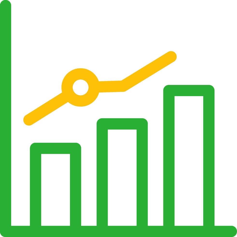 design de ícone criativo de gráfico de crescimento vetor