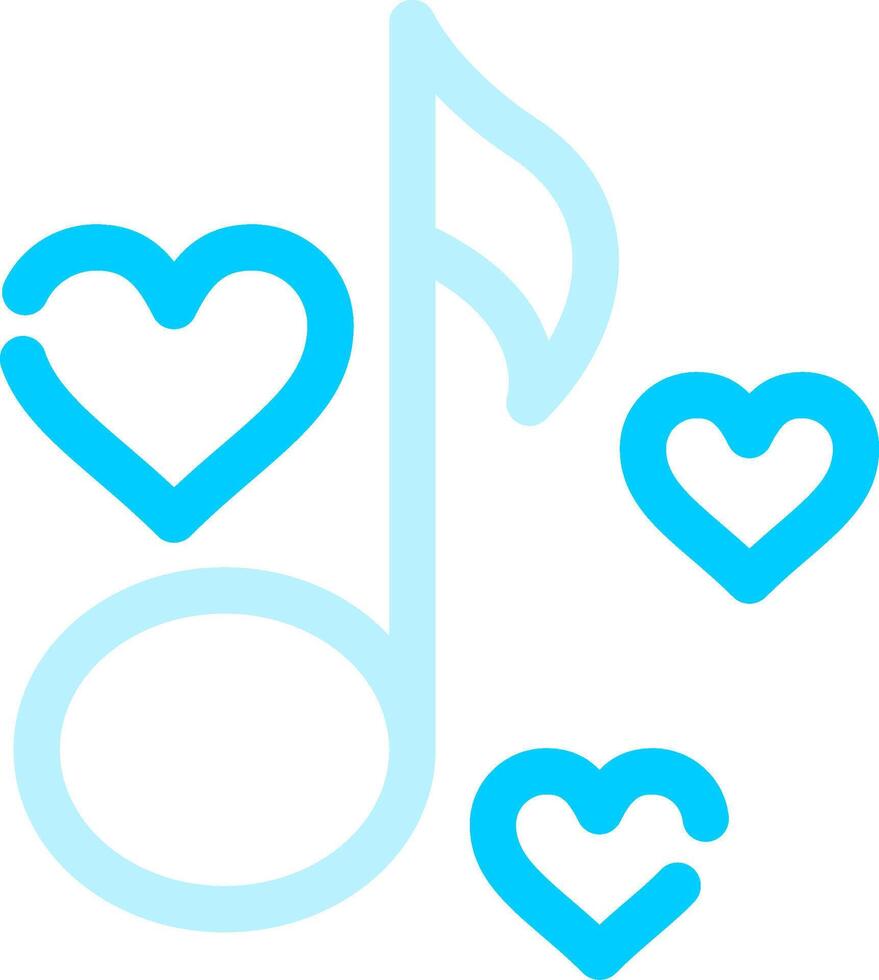 design de ícone criativo de música de amor vetor