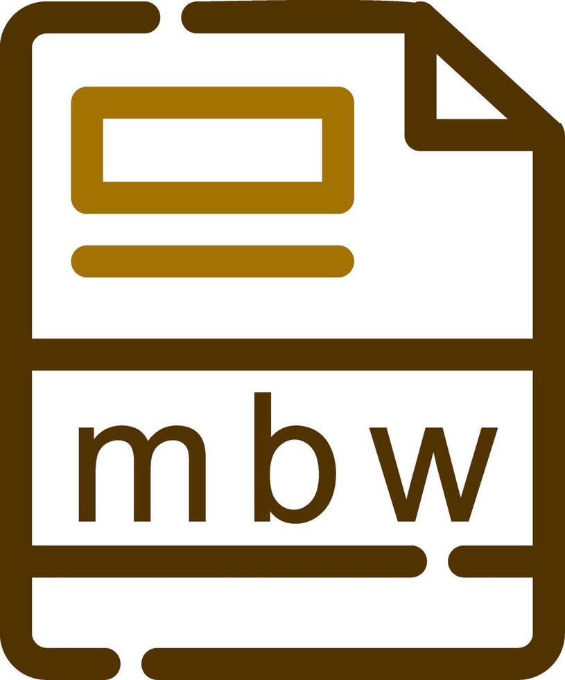 mbw criativo ícone Projeto vetor