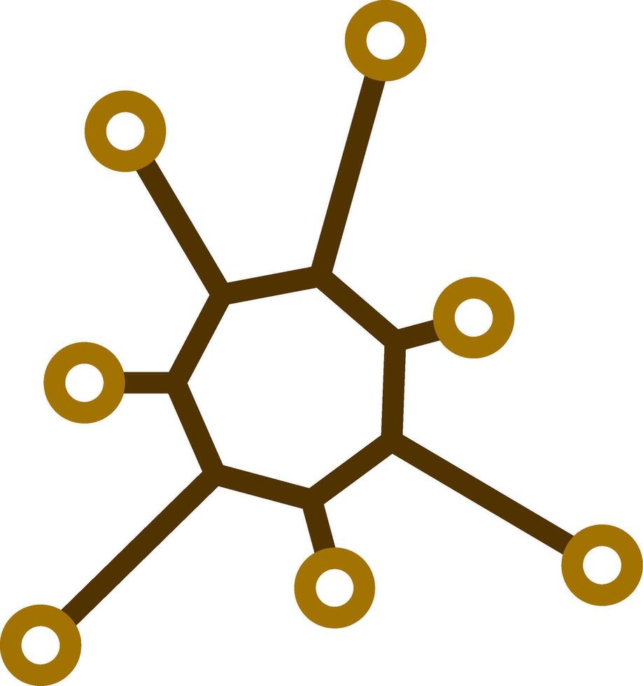 design de ícone criativo de molécula vetor