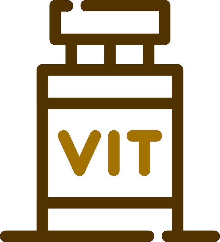 design de ícone criativo de vitamina vetor