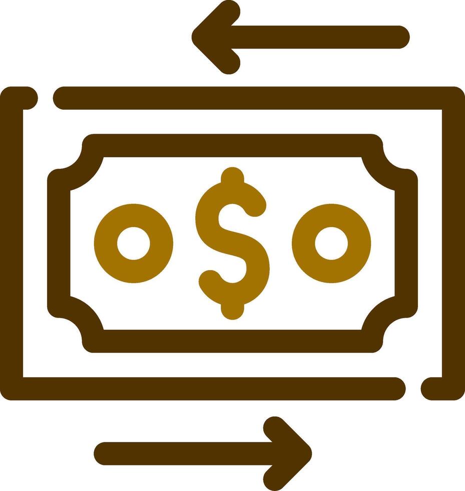 design de ícone criativo de transferência de dinheiro vetor