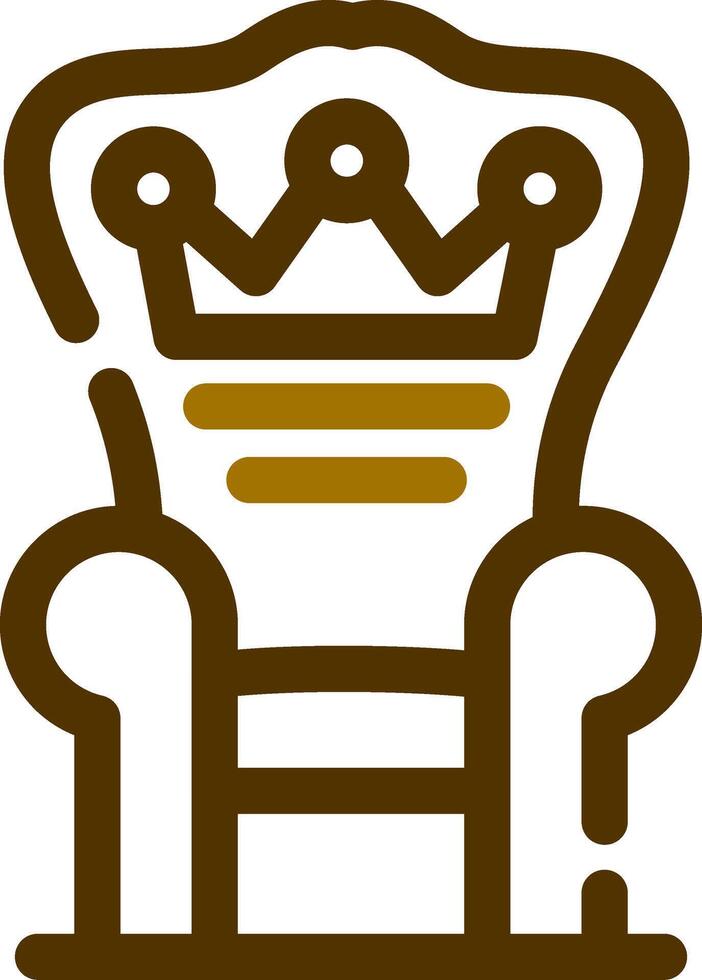 design de ícones criativos do trono vetor
