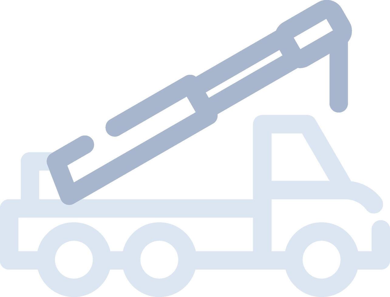 design de ícone criativo de caminhão guindaste vetor