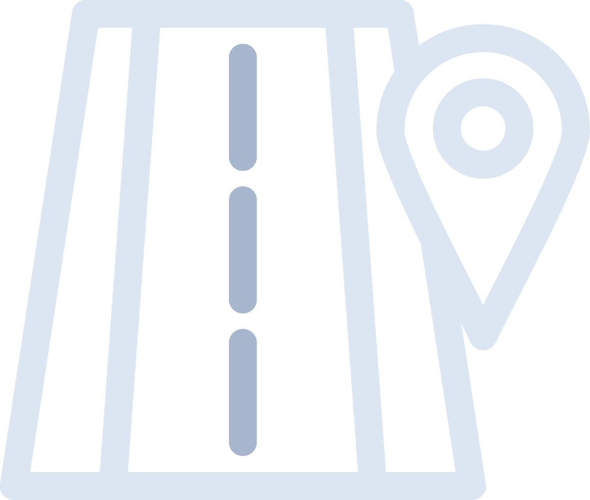 design de ícone criativo de localização de estrada vetor