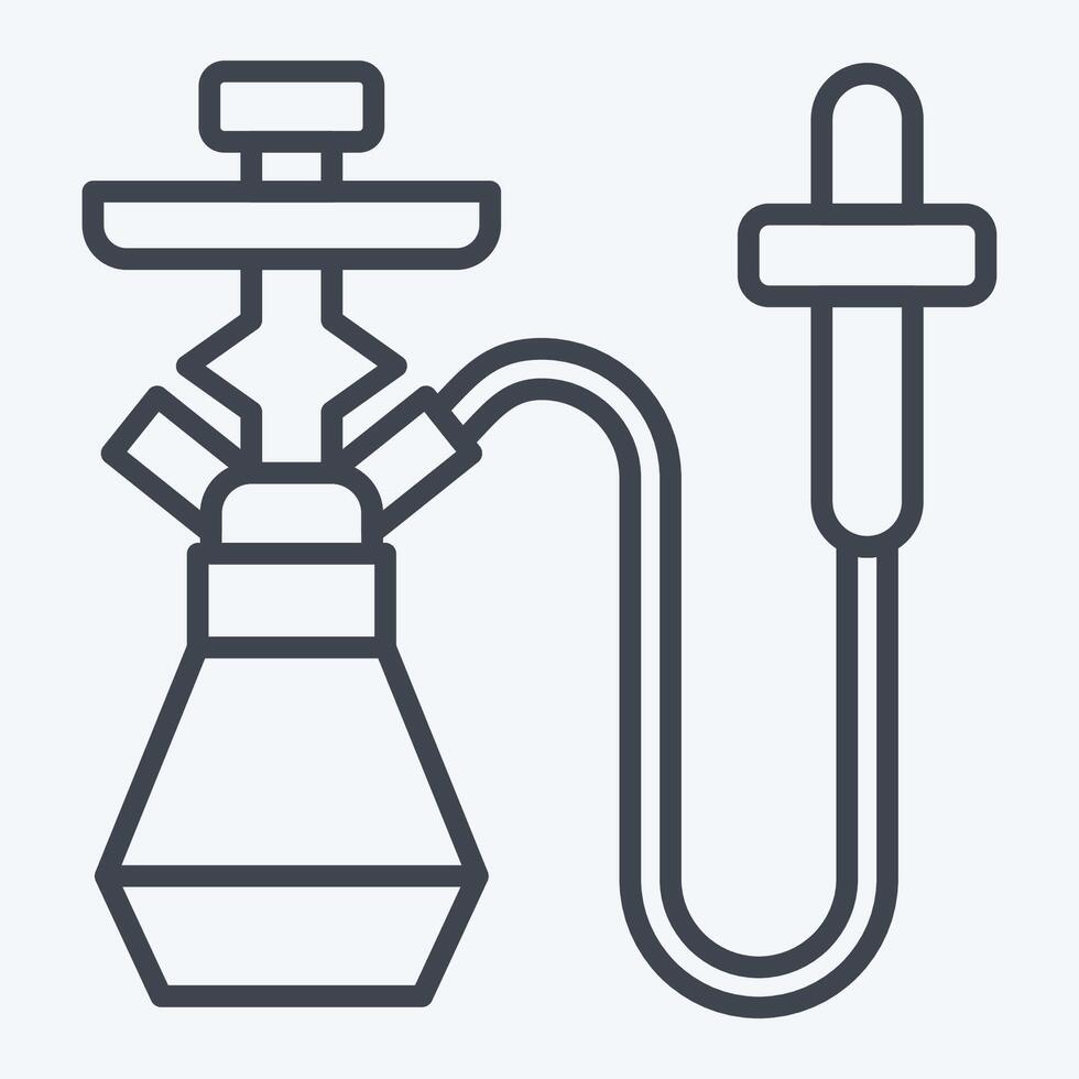 ícone cachimbo de água. relacionado para Catar símbolo. linha estilo. simples Projeto ilustração. vetor