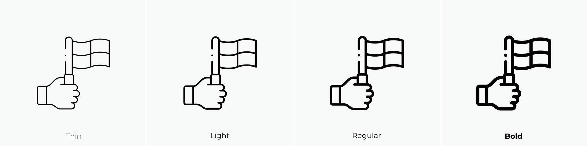 impedimento ícone. afinar, luz, regular e negrito estilo Projeto isolado em branco fundo vetor