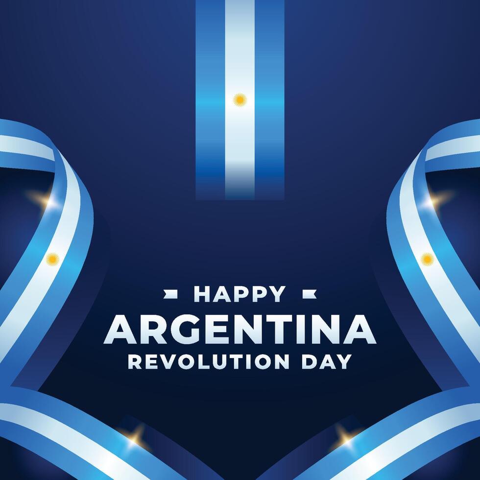 Argentina revolução dia Projeto ilustração coleção vetor