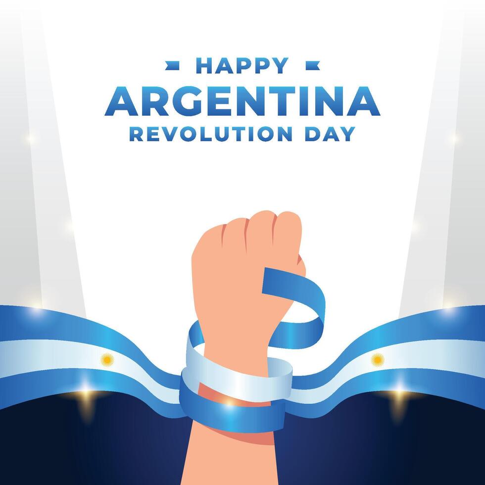 Argentina revolução dia Projeto ilustração coleção vetor