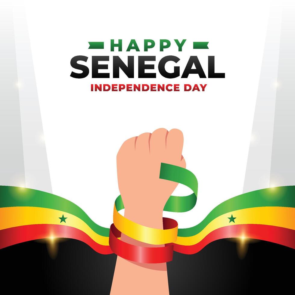 Senegal independência dia Projeto ilustração coleção vetor