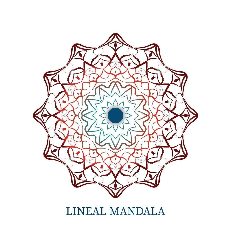 linear mandala Projeto vetor