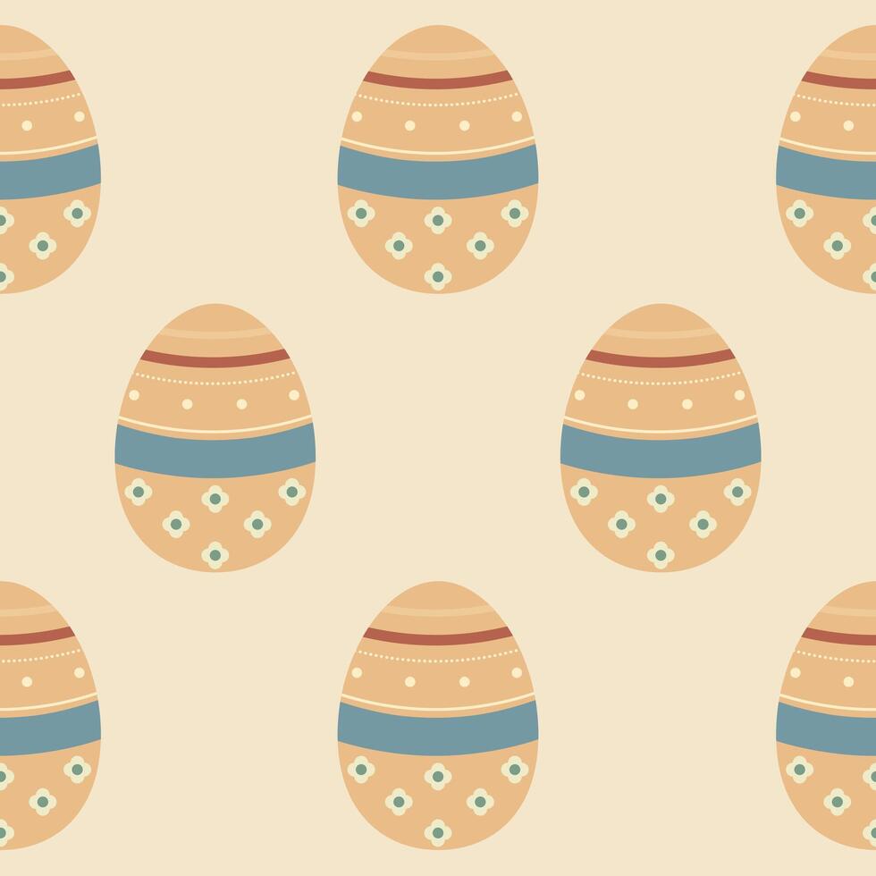 Páscoa ovos desatado padrão, Páscoa símbolo, decorativo vetor elementos, Páscoa ovos simples padronizar