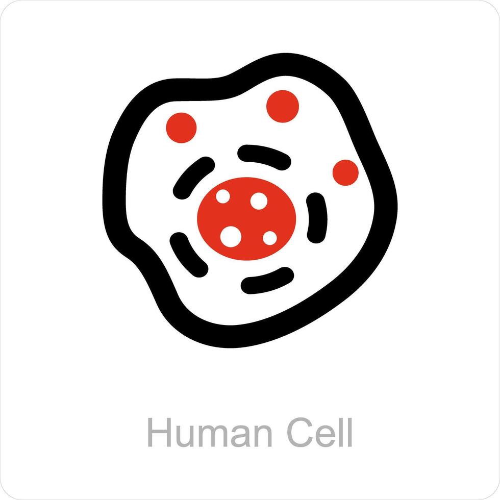 humano célula e célula ícone conceito vetor