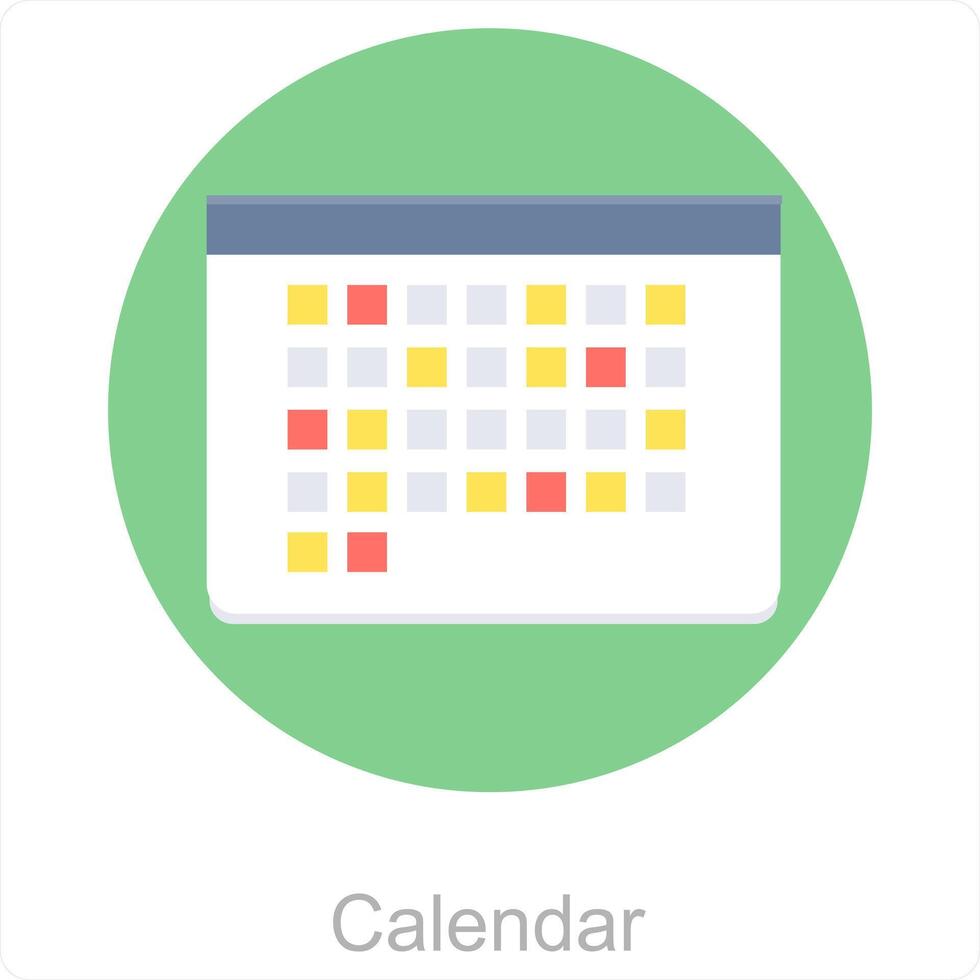 calendário e encontro ícone conceito vetor
