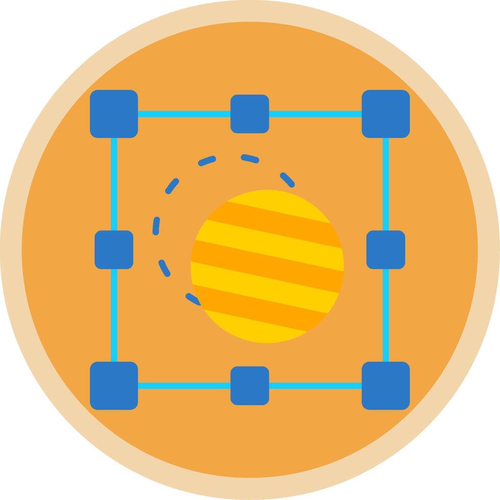 mascarar plano multi círculo ícone vetor