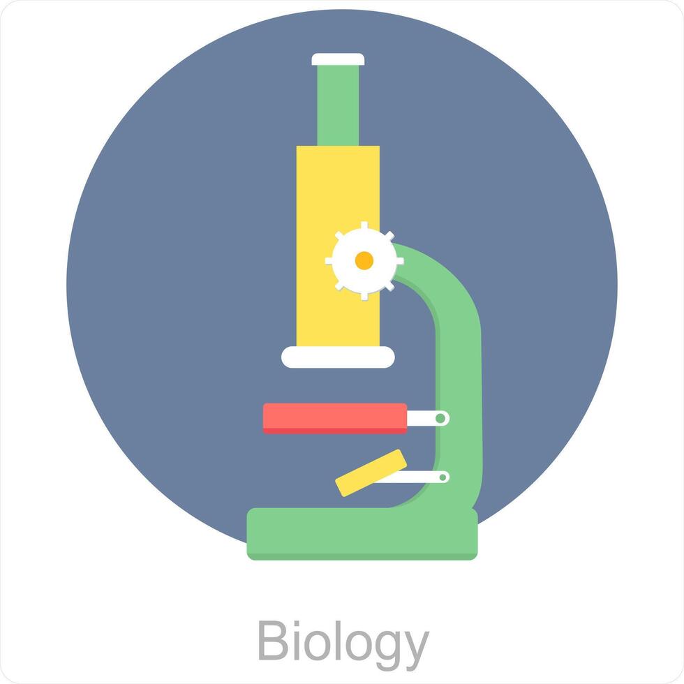 biologia e laboratório ícone conceito vetor