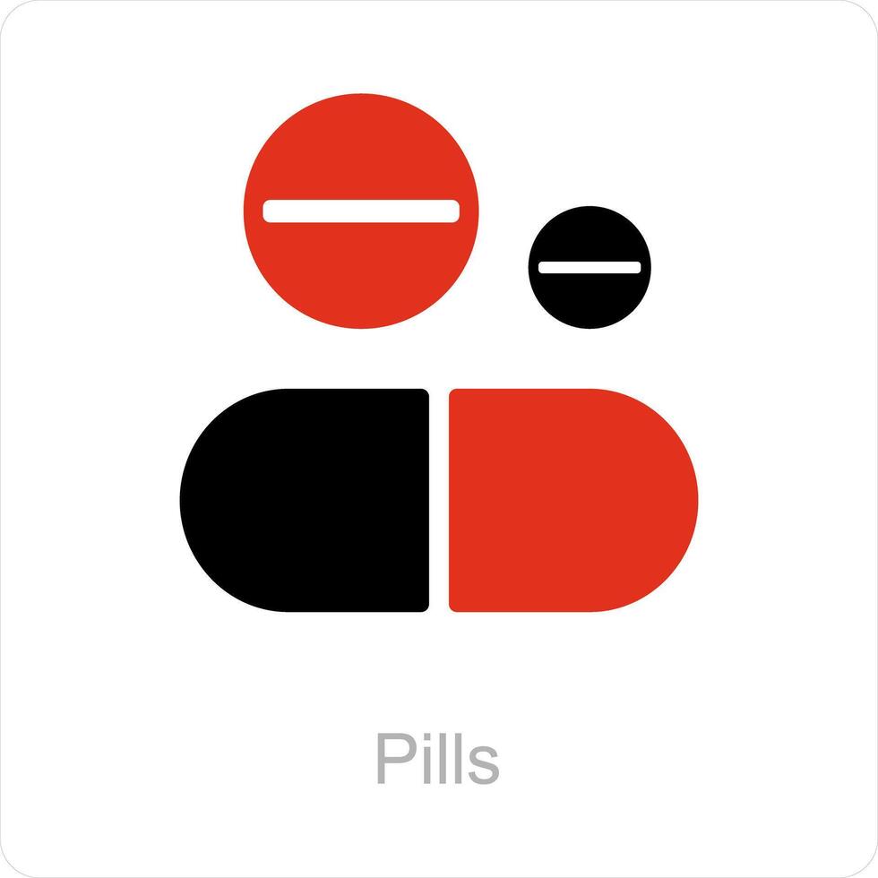 pílulas e remédio ícone conceito vetor