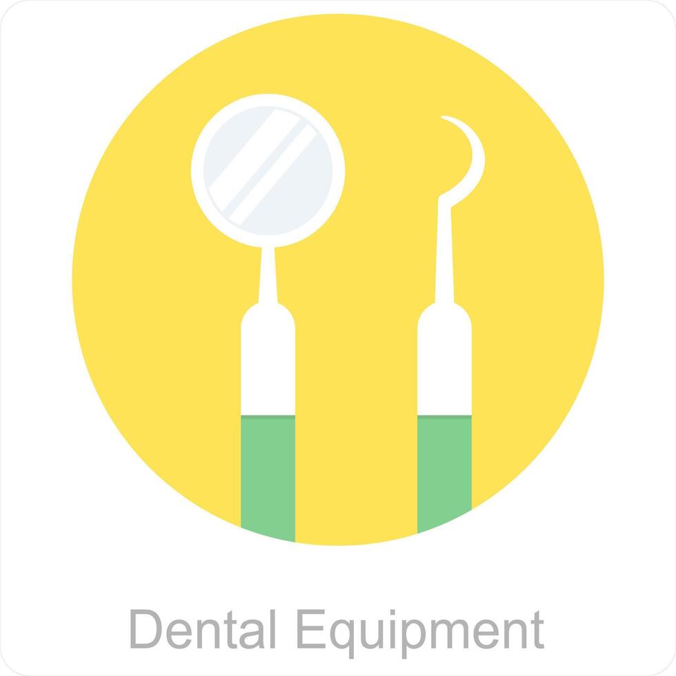 dental equipamento e dental ícone conceito vetor