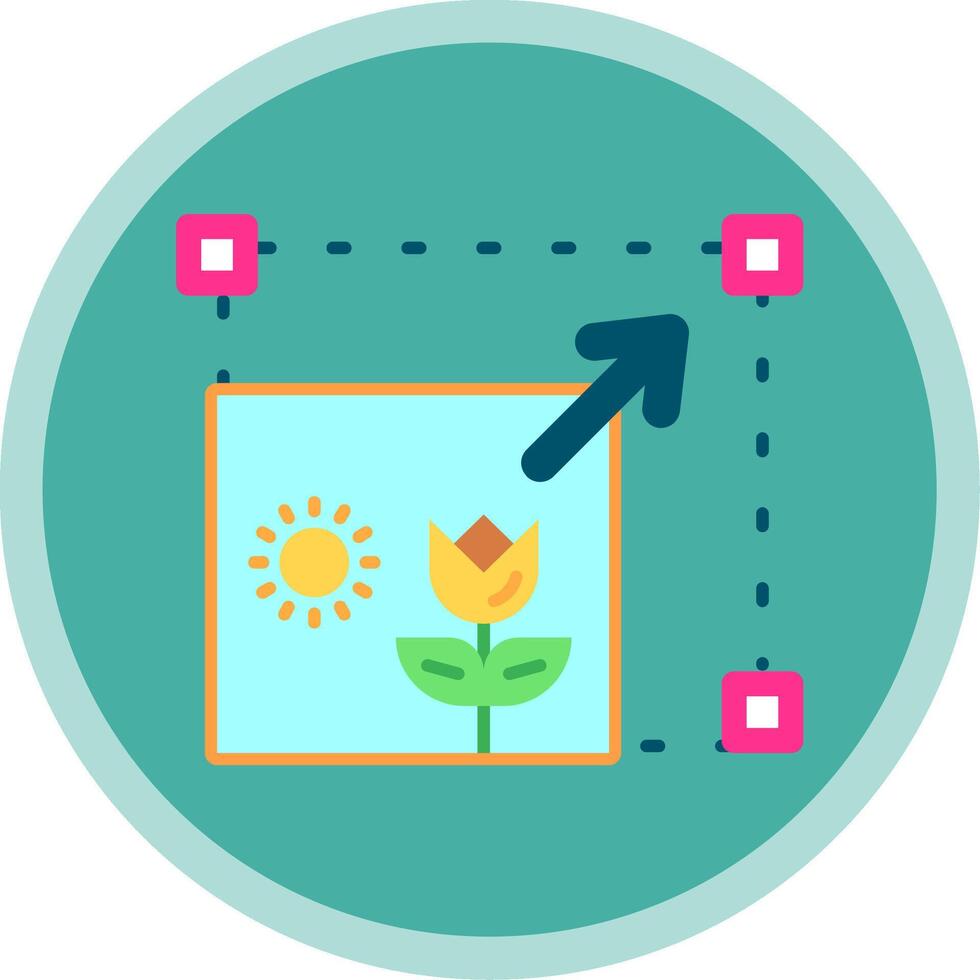 redimensionar plano multi círculo ícone vetor