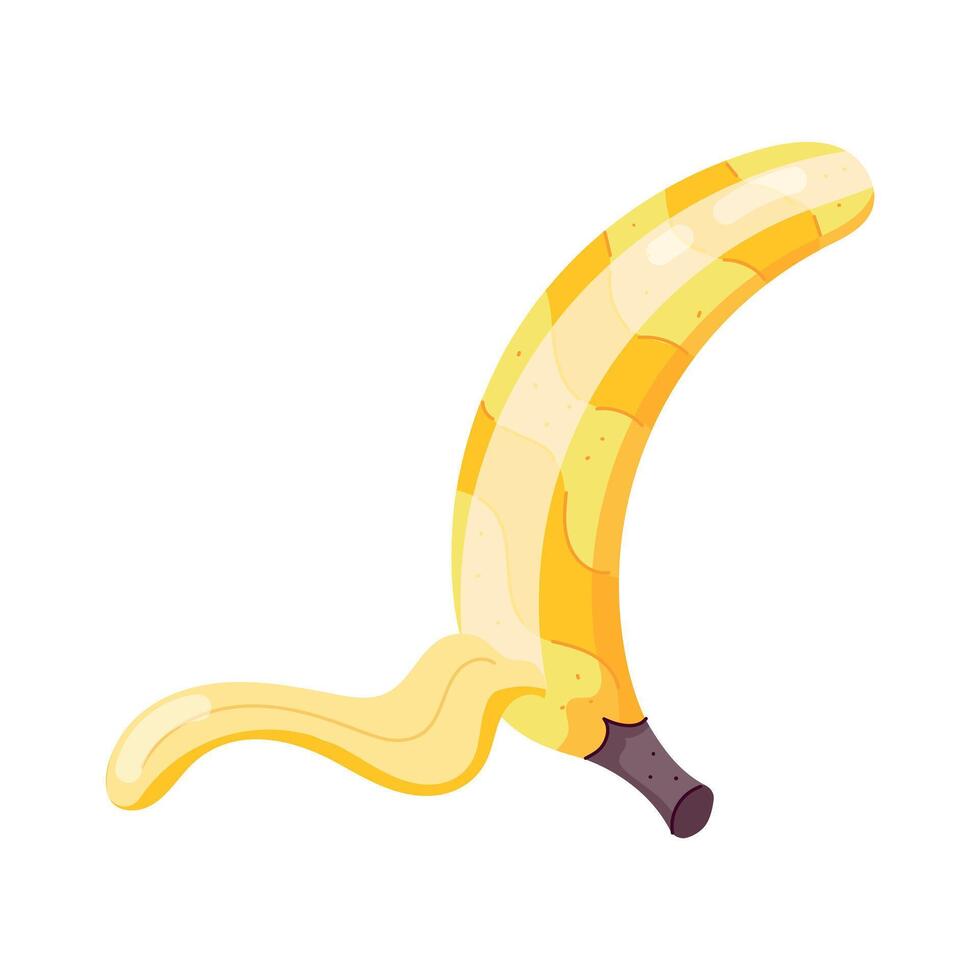 pacote do 16 na moda banana sobremesas plano adesivos vetor