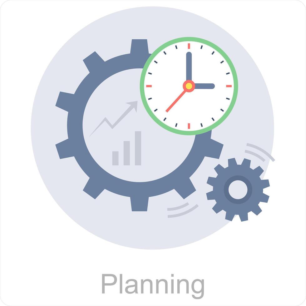 planejamento e plano ícone conceito vetor