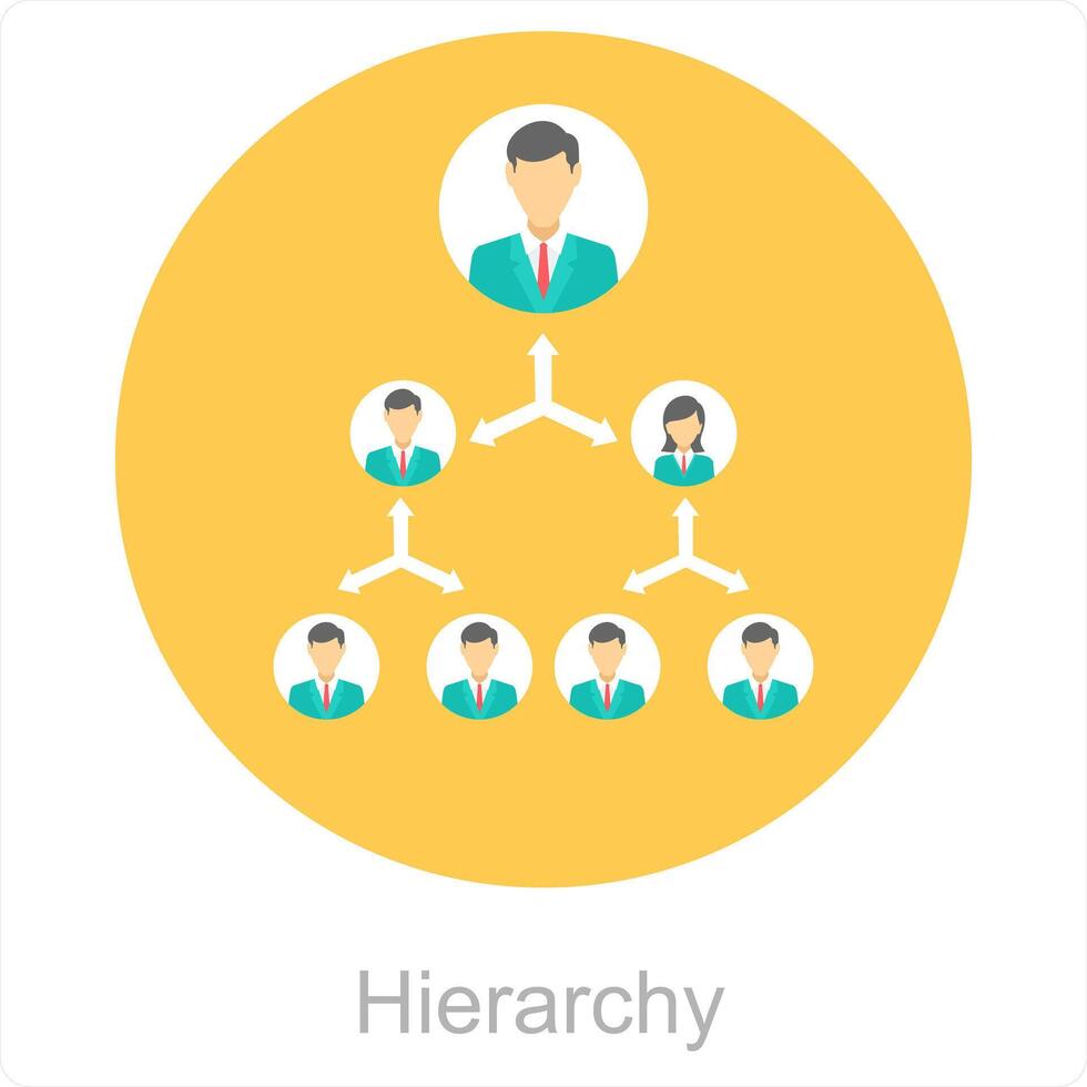 hierarquia e o negócio ícone conceito vetor