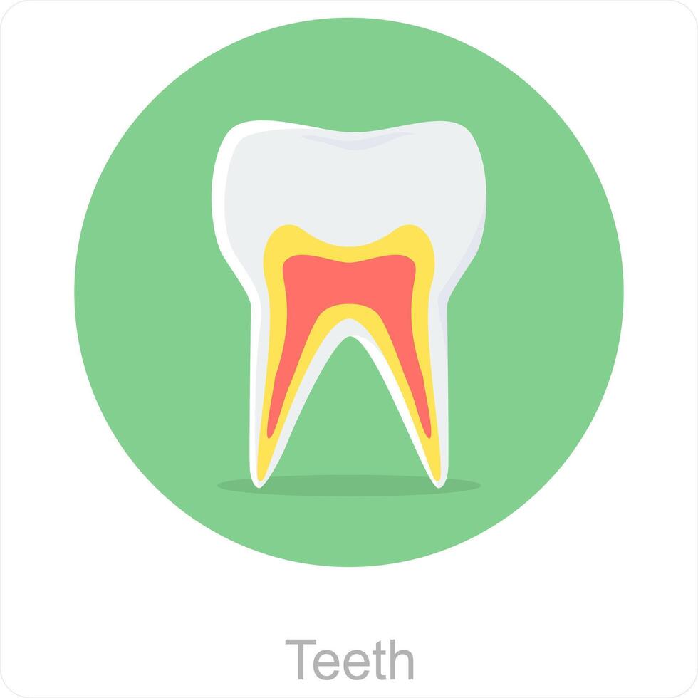 dentes e dental ícone conceito vetor