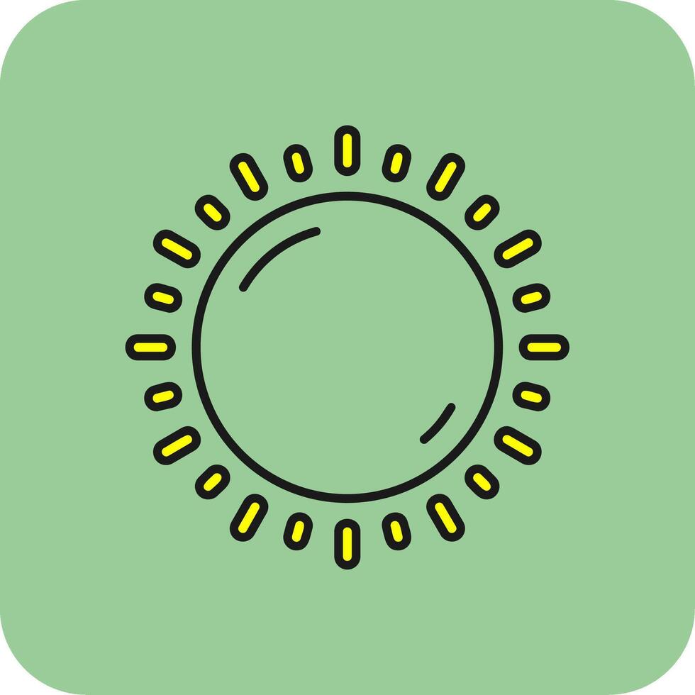 ensolarado preenchidas amarelo ícone vetor