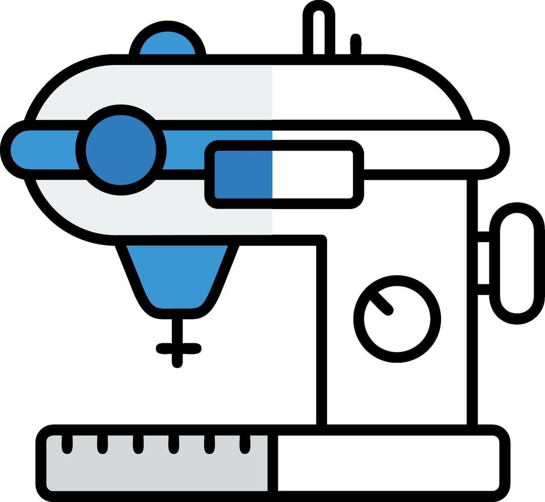 de costura preenchidas metade cortar ícone vetor