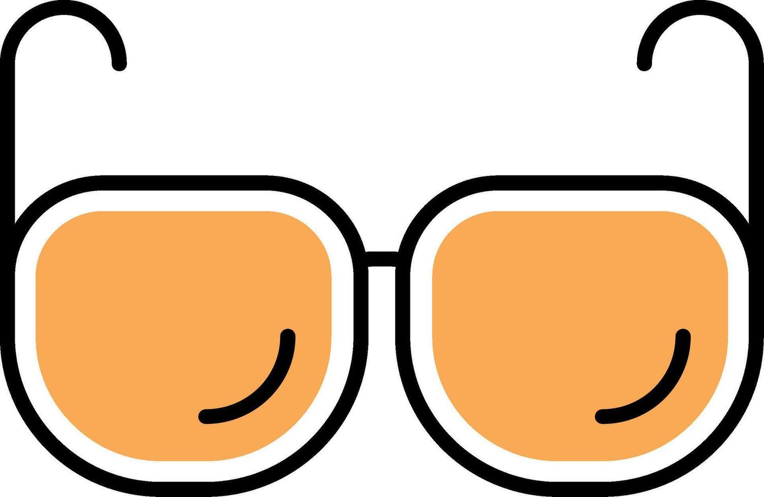 Óculos esfolado preenchidas ícone vetor