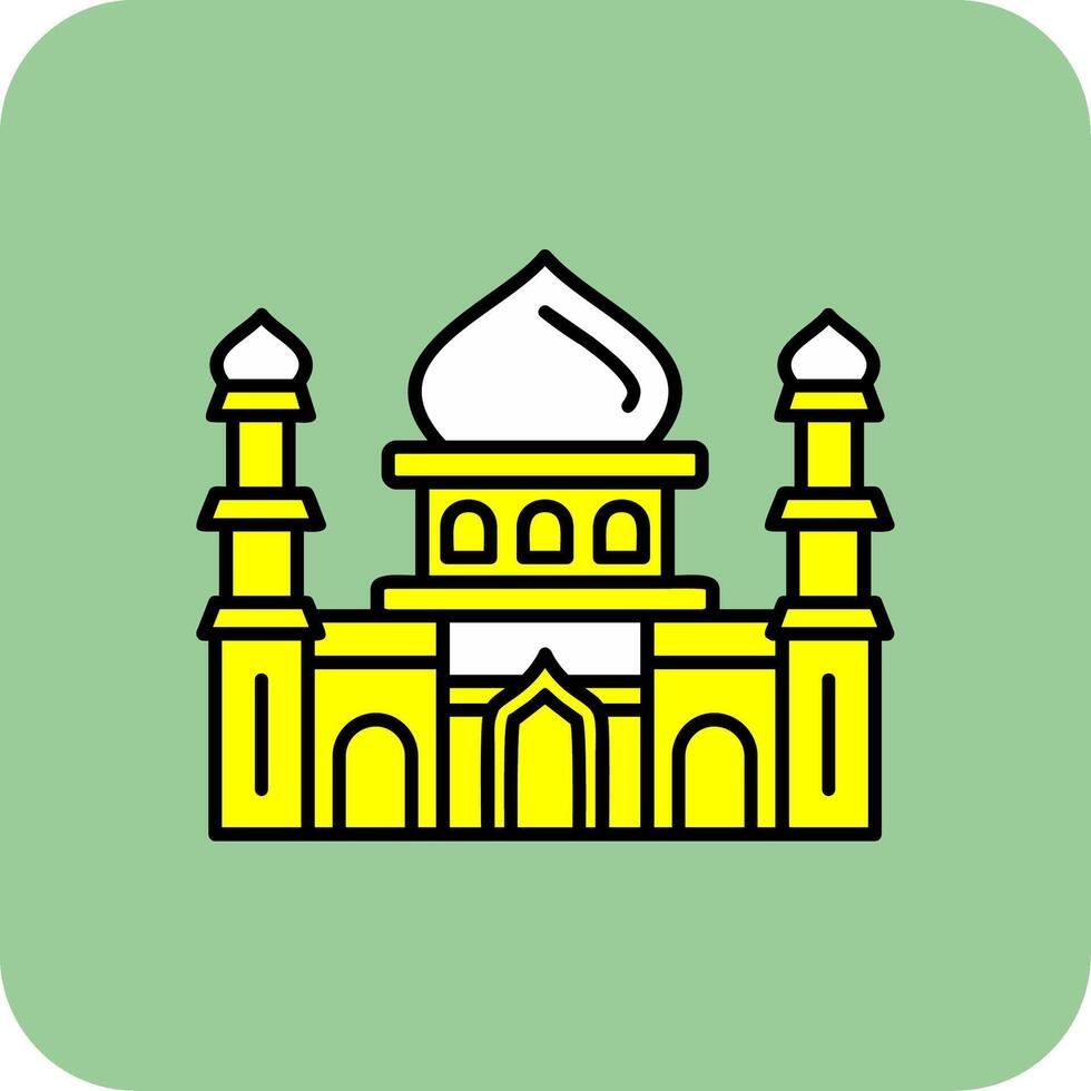 mesquita preenchidas amarelo ícone vetor