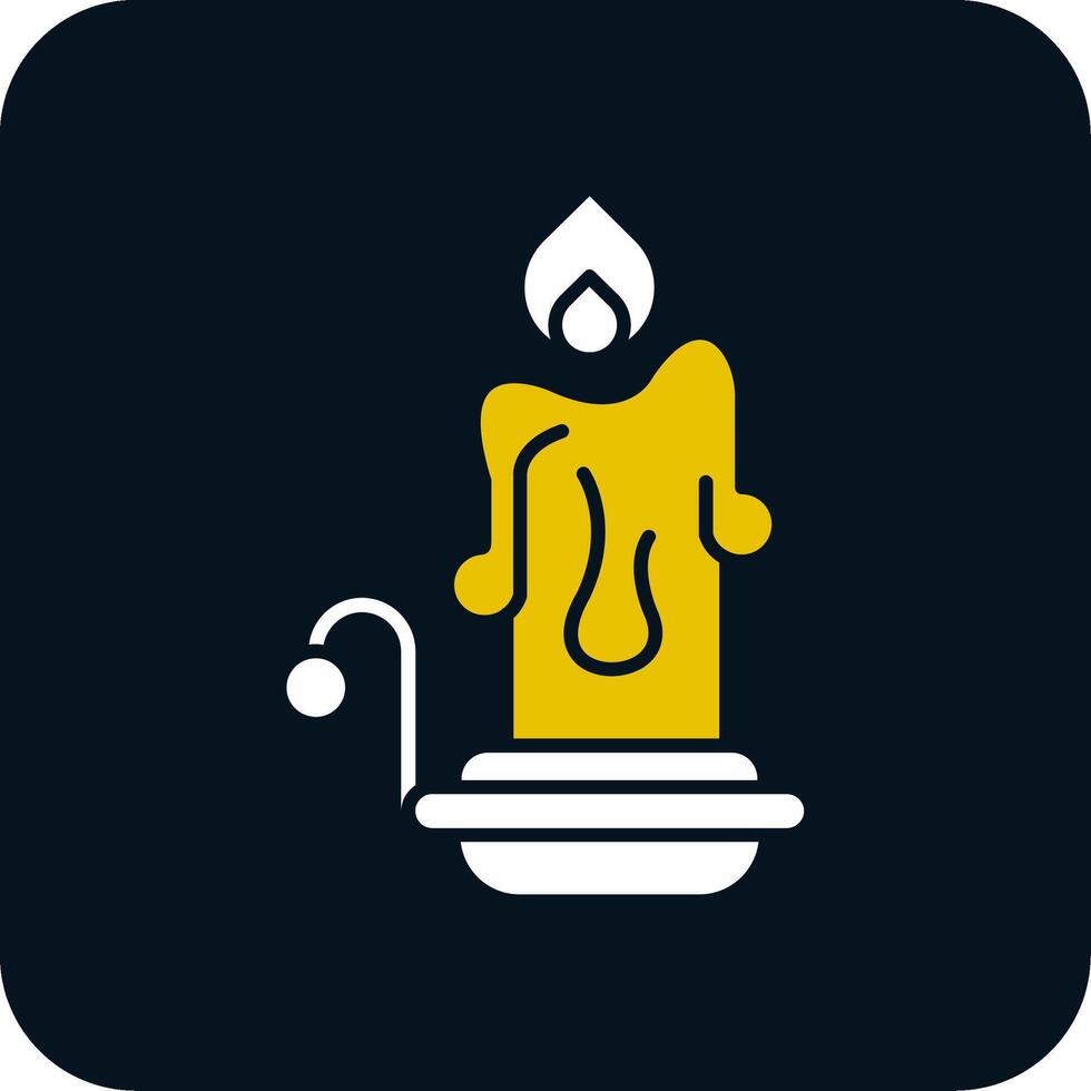 ícone de duas cores de glifo de velas vetor