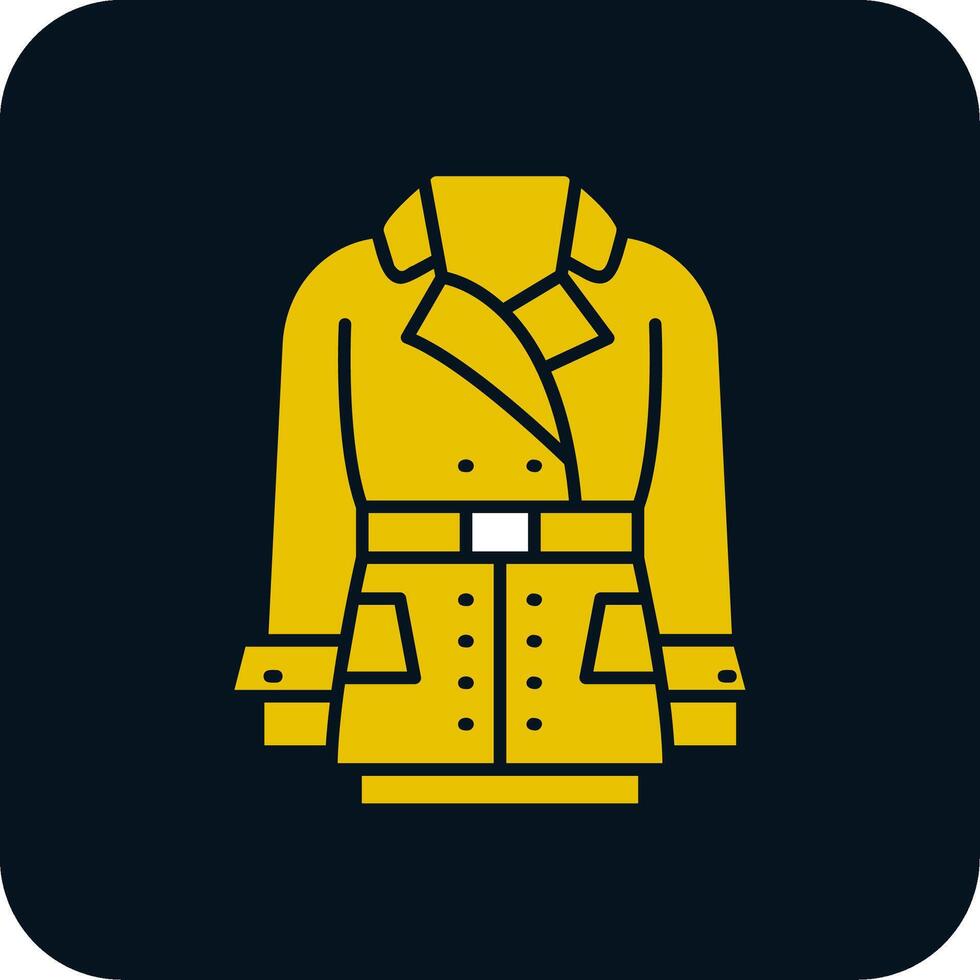 ícone de duas cores de glifo de casaco vetor
