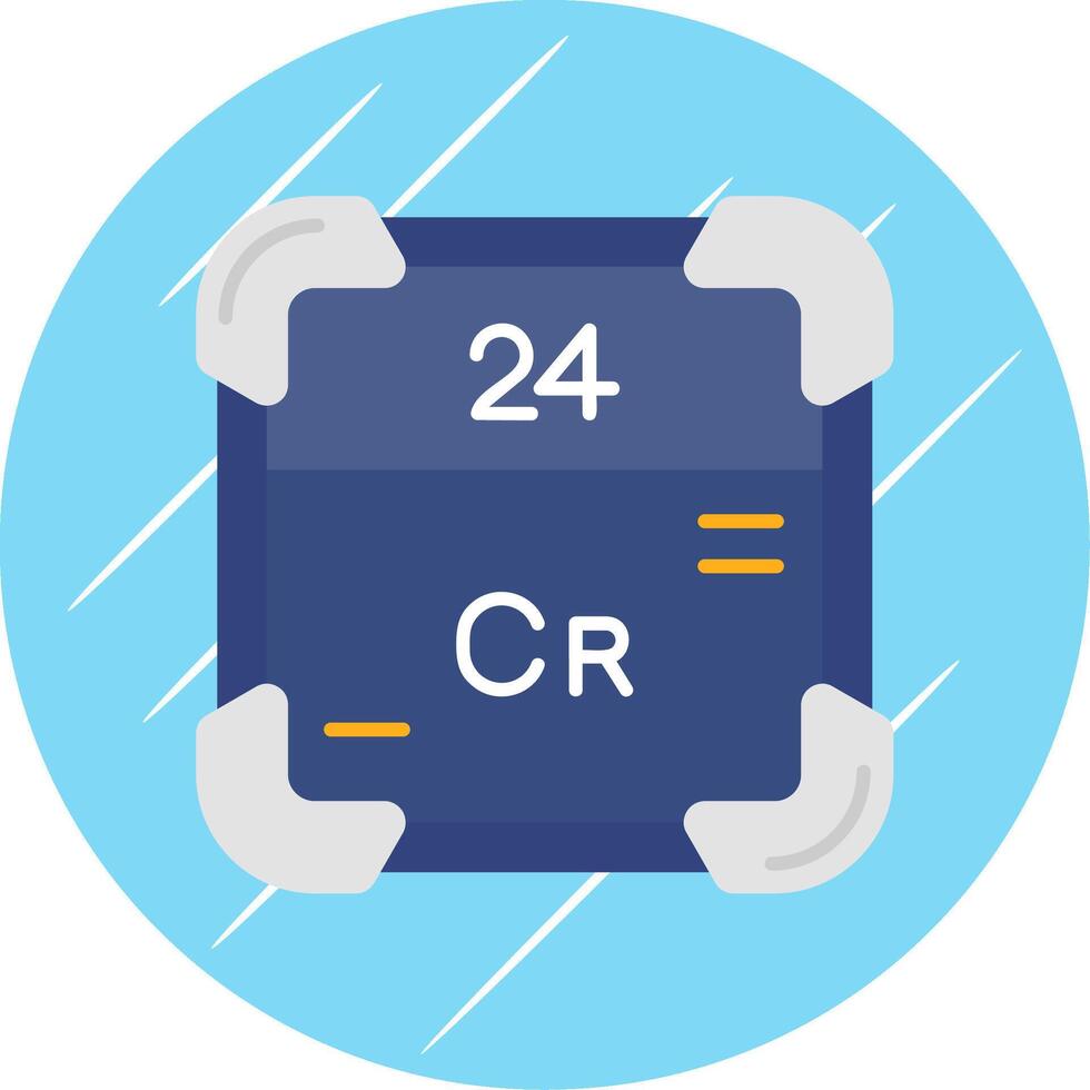 cromo plano azul círculo ícone vetor