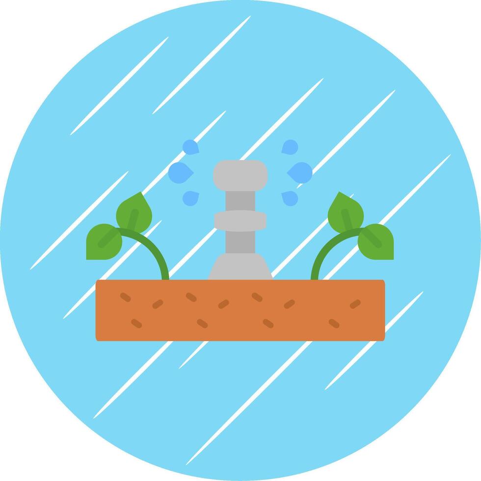 irrigação plano azul círculo ícone vetor