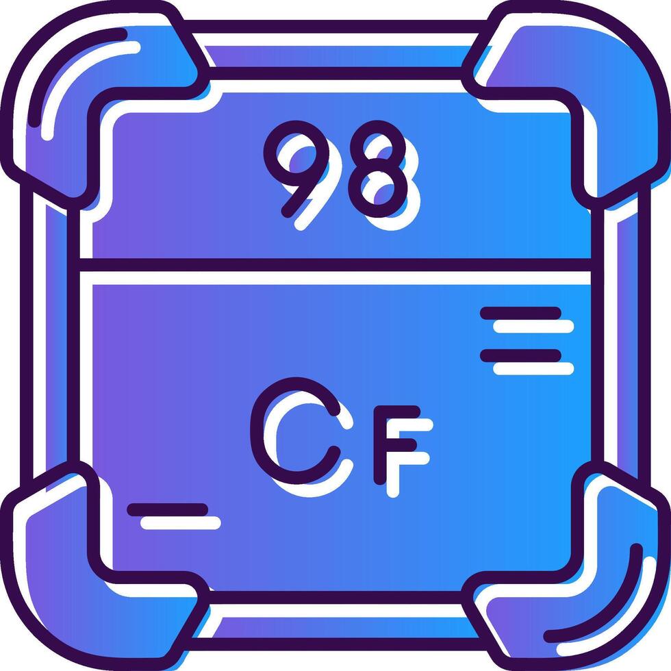 californium gradiente preenchidas ícone vetor