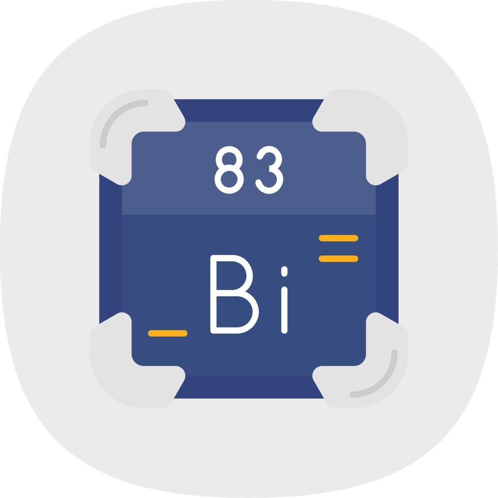 bismuto plano curva ícone vetor