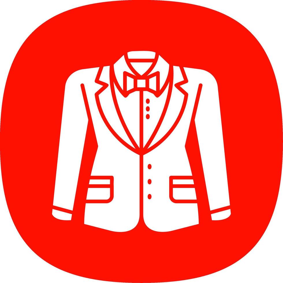 blazer glifo curva ícone vetor