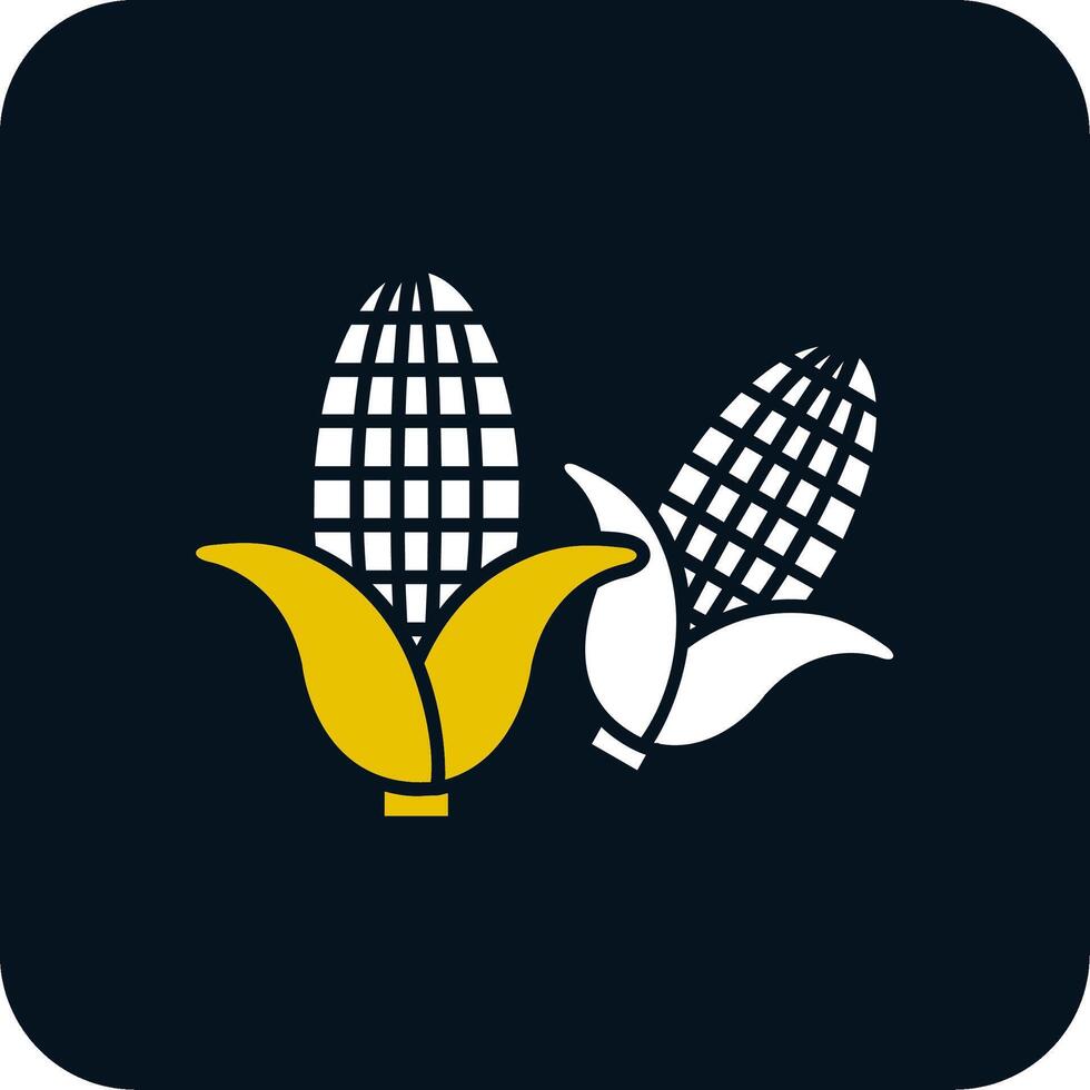 ícone de duas cores de glifo de milho vetor