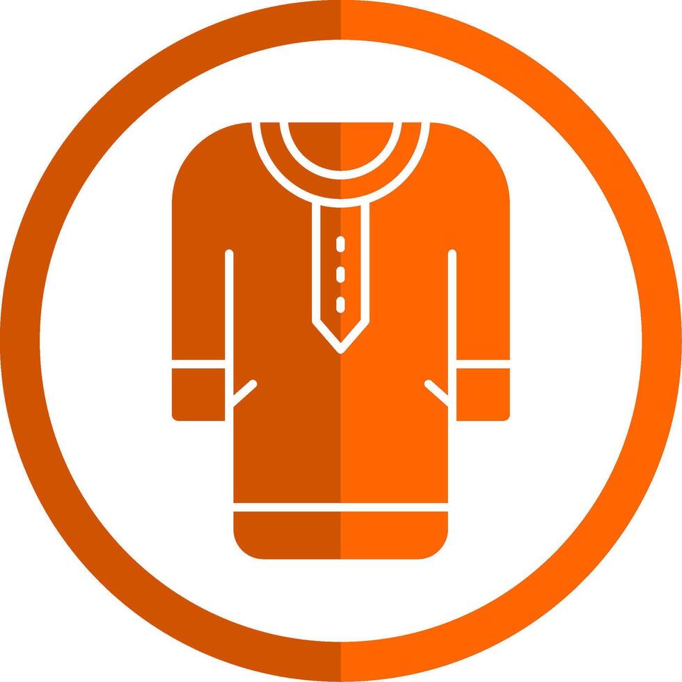 roupas glifo laranja círculo ícone vetor