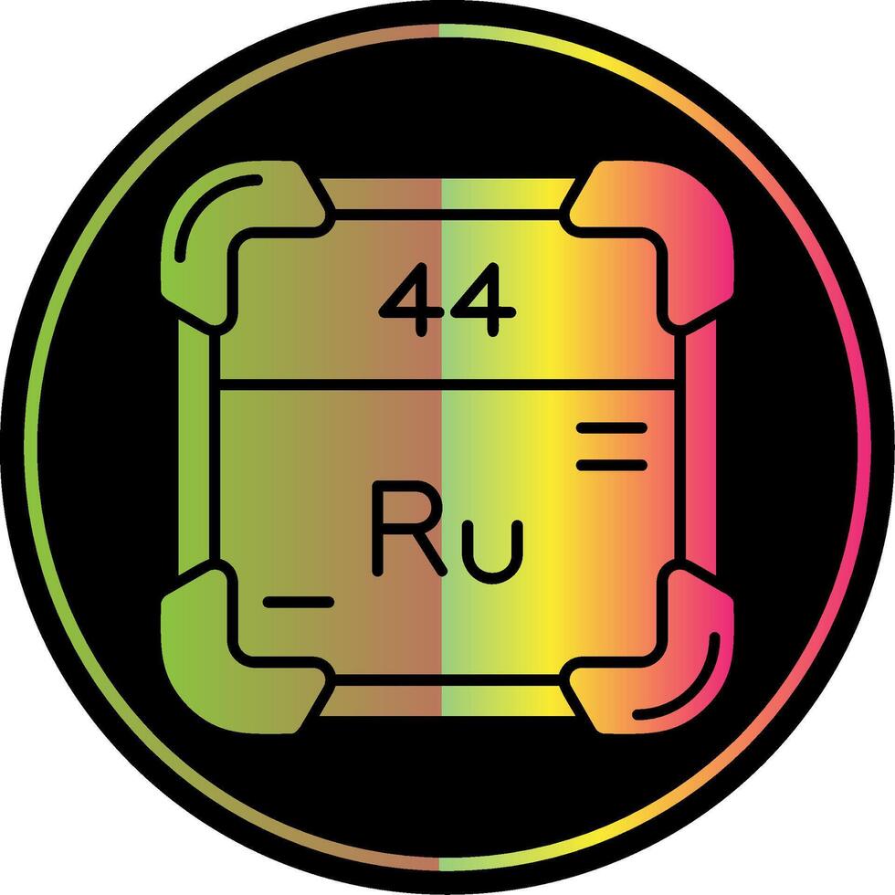 rutênio glifo vencimento cor ícone vetor
