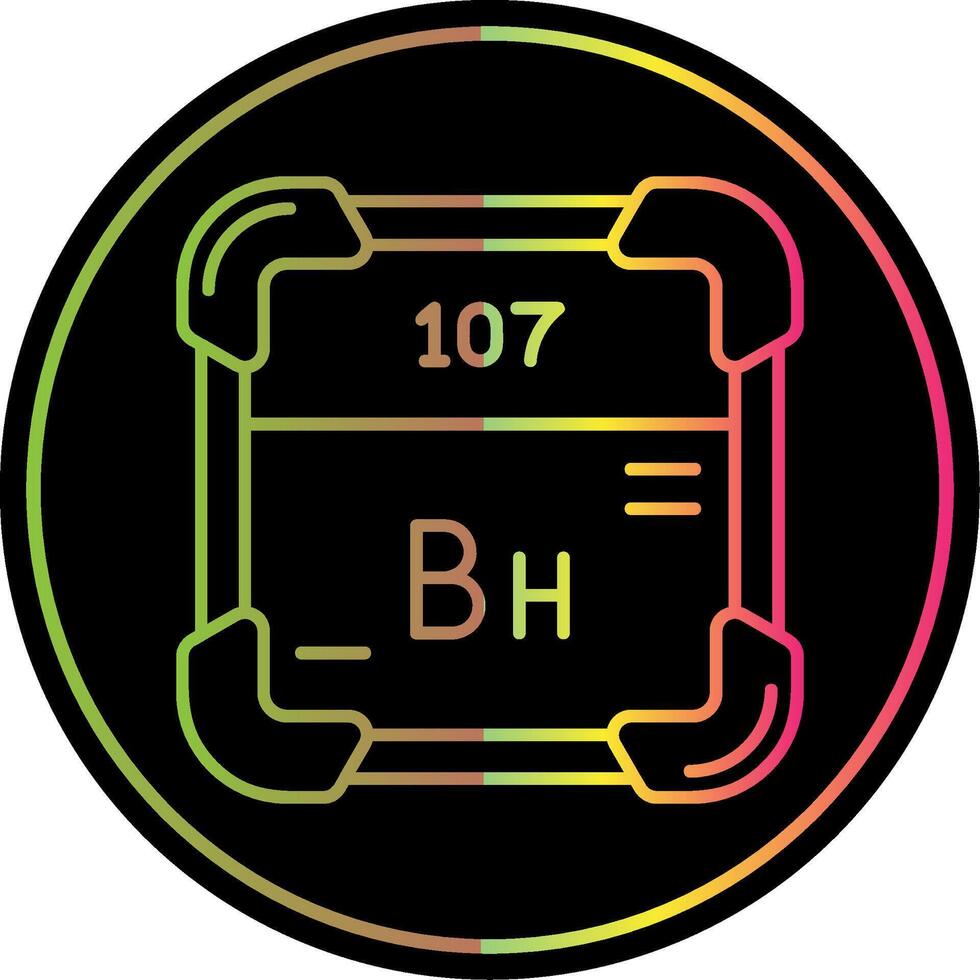 Bohrium linha gradiente vencimento cor ícone vetor