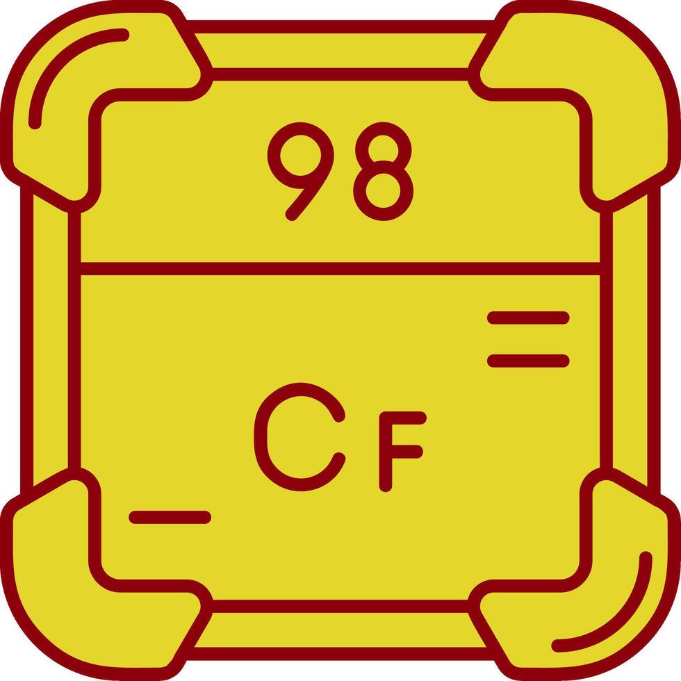 californium vintage ícone vetor