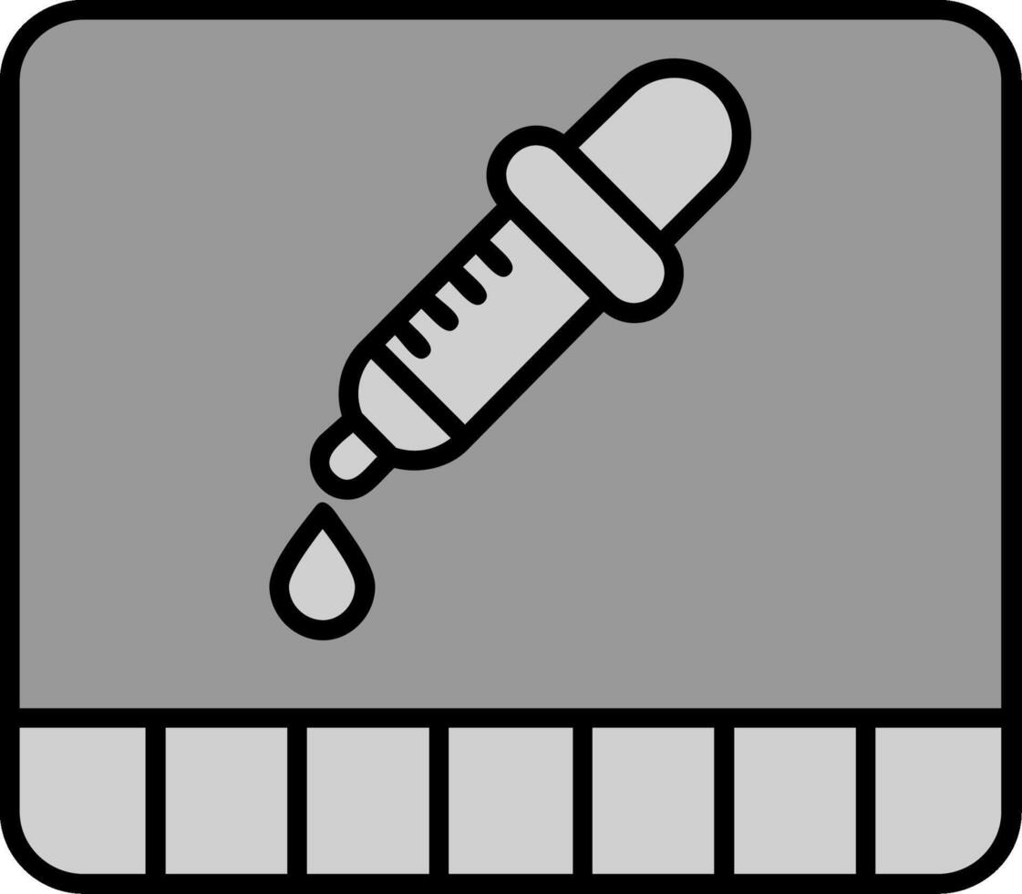 conta-gotas linha preenchidas escala de cinza ícone vetor