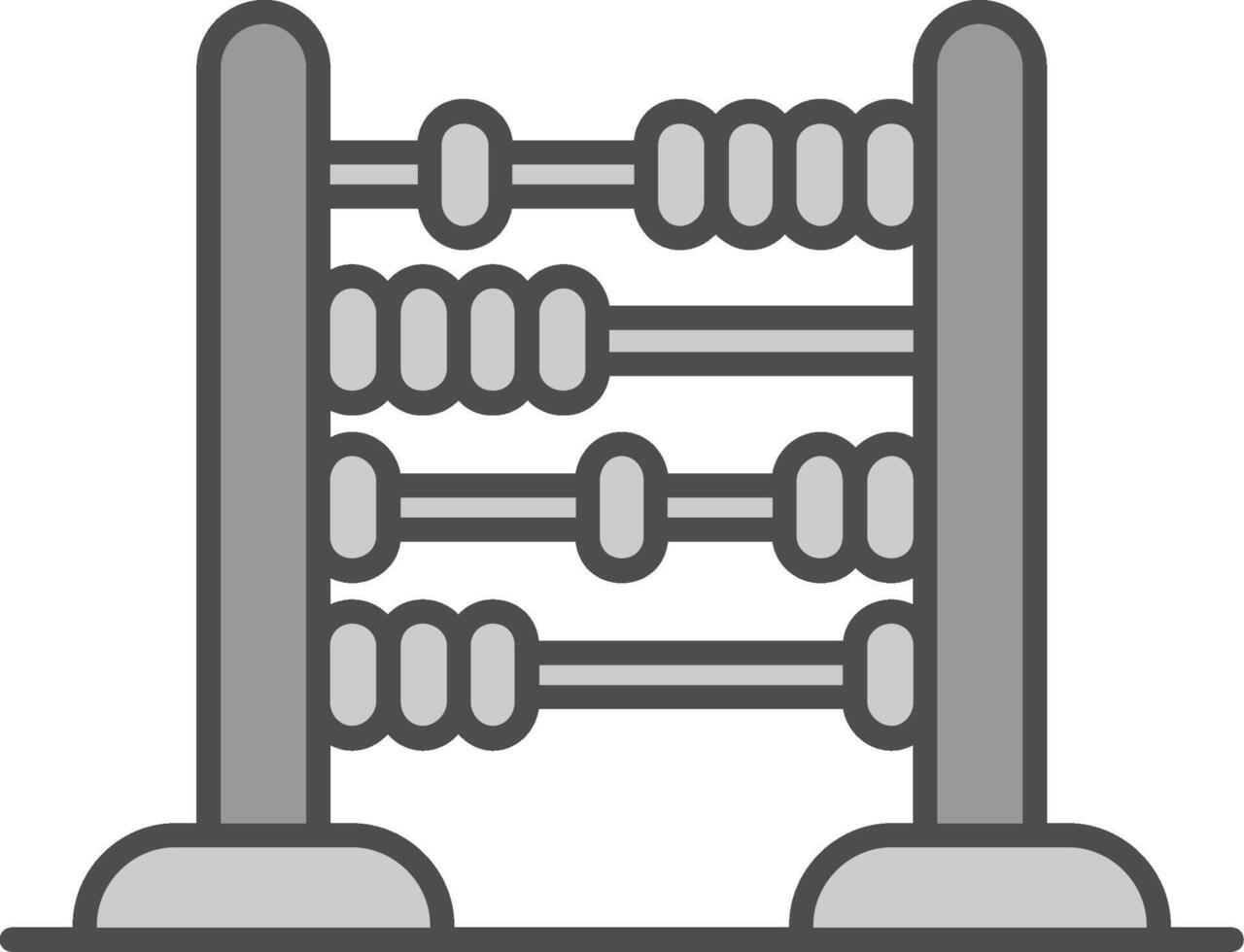 ábaco linha preenchidas escala de cinza ícone vetor